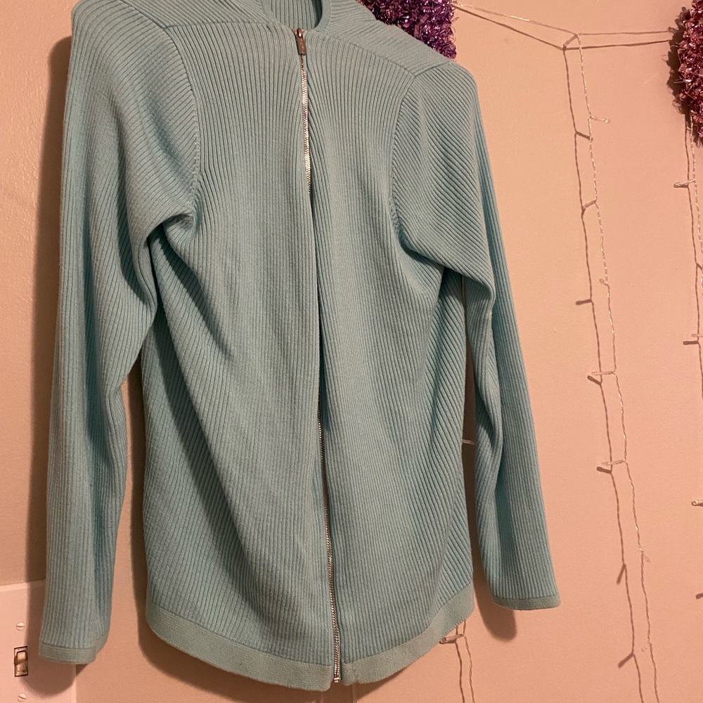 Blue sweater jacket